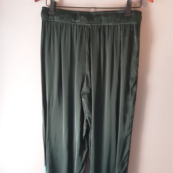 Young Fabulous & Broke New! Green Silky Joggers Size Small - Picture 7 of 12